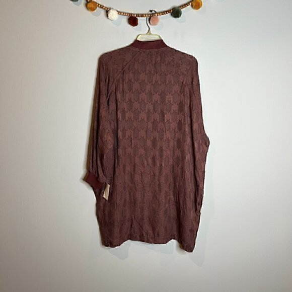 Religion We Live in Black burgundy textured Spirit Tunic jacket - Picture 7 of 7